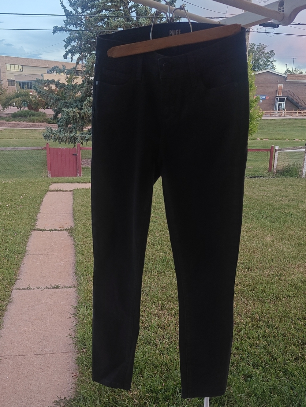 PAIGE Sz 25 Black Vertigo Ultra Skinny High-Rise Jeans